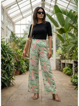 Zuri - Boho Chic Printed Flared Multi-Color Pant