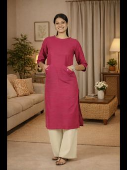 Stree Basics - Pink Cotton Kurta