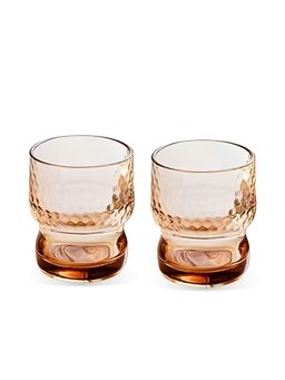 The Better Home - Whiskey Glass Pack of 2 Amber, 300ml