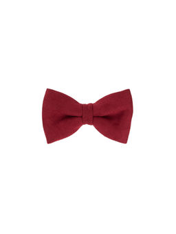 The Tie Hub - Maroon Suede Bowtie