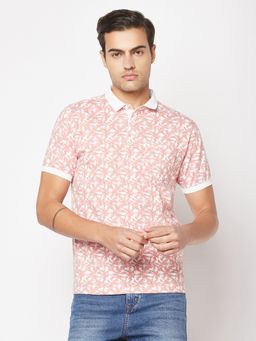 CRIMSOUNE CLUB - Men Pink Polo T-Shirt