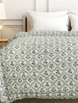 India Circus by Krsnaa Mehta - Majestic Mandala Double Quilted Rajai White