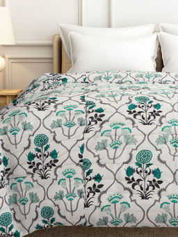 India Circus by Krsnaa Mehta - Blooming Bouquet Double Quilted Rajai Blue