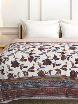 India Circus by Krsnaa Mehta - Royal Velvet Quilted Bed Cover Set Red