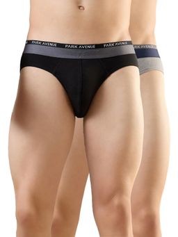 Park Avenue - Men Cotton Blend Multi-Color Solid Brief (Pack of 2)