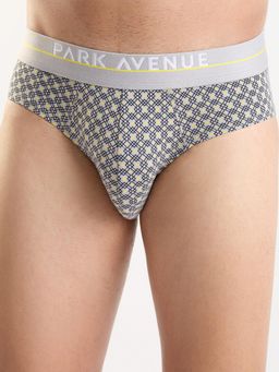 Park Avenue - Men Cotton Blend Grey Printed Brief