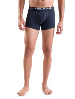 Park Avenue - Men Cotton Blend Navy Blue Printed Trunk