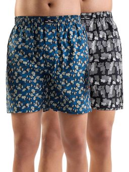 Park Avenue - Men Pure Cotton Multi-Color Printed Boxer (Pack of 2)