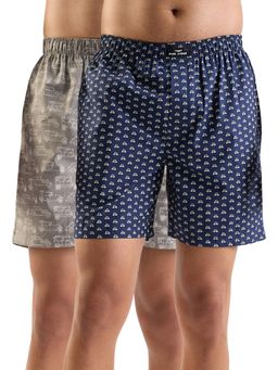 Park Avenue - Men Pure Cotton Multi-Color Printed Boxer (Pack of 2)