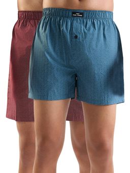 Park Avenue - Men Pure Cotton Multi-Color Printed Boxer (Pack of 2)