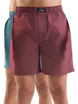 Park Avenue - Men Pure Cotton Multi-Color Printed Boxer (Pack of 2)