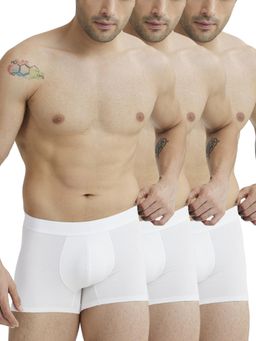 B'There - Men White Modal Solid Trunk (Pack of 3)