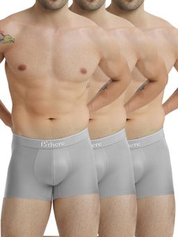 B'There - Men Grey Modal Solid Trunk (Pack of 3)