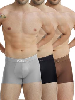 B'There - Men Multi-Color Modal Solid Trunk (Pack of 3)