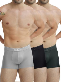 B'There - Men Multi-Color Modal Solid Trunk (Pack of 3)