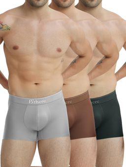 B'There - Men Multi-Color Modal Solid Trunk (Pack of 3)