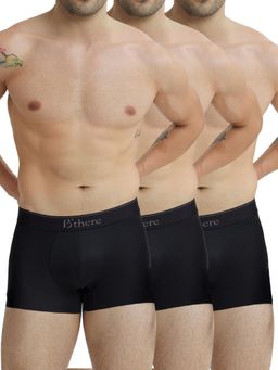 B'There - Men Black Modal Solid Trunk (Pack of 3)