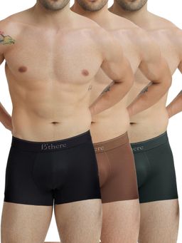 B'There - Men Multi-Color Modal Solid Trunk (Pack of 3)
