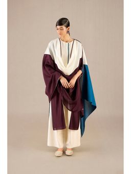 AMPM - Araiah Burgundy Kurta with Palazzo and Dupatta