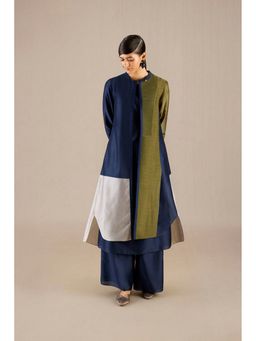 AMPM - Hiba Navy Blue Kurta with Palazzo and Inner
