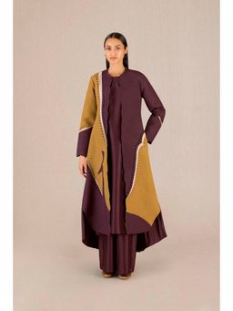 AMPM - Asira Burgundy Jacket with Palazzo and Inner