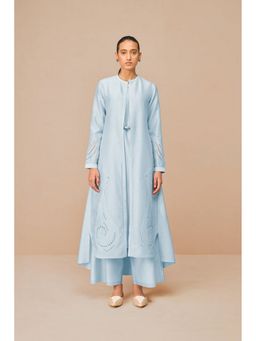 AMPM - Anais Blue Inner Jacket with Palazzo and Belt