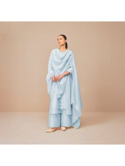 AMPM - Svara Blue Kurta with Palazzo and Dupatta