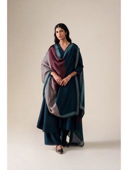 AMPM - Milap Blue Anarkali Kurta with Palazzo and Dupatta