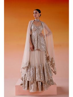 Twenty Nine - Layered Lehenga With Top And Dupatta