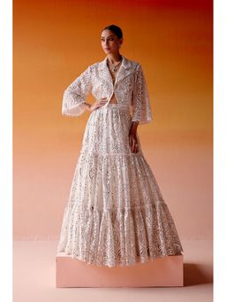 Twenty Nine - 3 Tier Crop Top With Lehenga