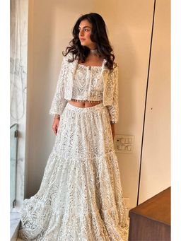 Twenty Nine - Tanya Sadrangani In 3 Tier Crop Top With Lehenga And Jacket