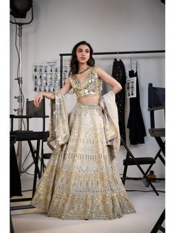 Twenty Nine - Banarasi Brocade Lehenga With Crop Top And Dupatta