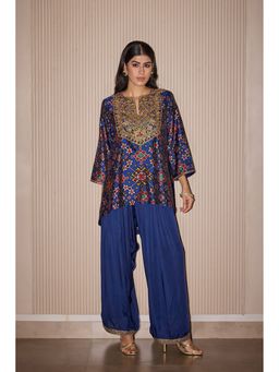 Twenty Nine - Blue Embroidered Silk Kurta with Salwar