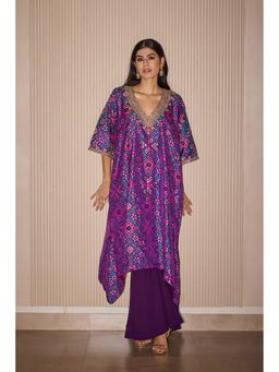 Twenty Nine - Purple Solid/Plain Silk Kurta with Palazzo