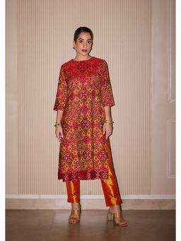 Twenty Nine - Multi-Color Floral Silk Kurta and Pant