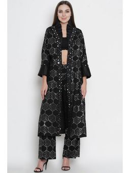 Twenty Nine - Black Mirror Work Long Overlay Jacket