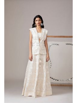 Twenty Nine - Ivory Mirror Work Panel Jacket