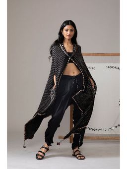 Twenty Nine - Black Bandhani Tux Collar Cape