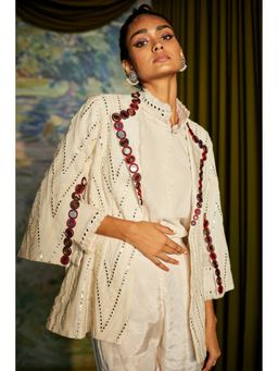 Twenty Nine - Rabari Wing Collar Slit Sleeve Mirror Work Jacket