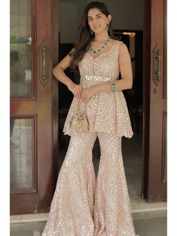 Twenty Nine - Meher Taluja In Our Mirror Work Scallop Peplum Jacket