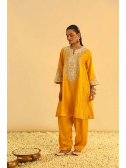 Sheetal Batra - Arisana - Mustard Short Kalidaar Choga With Salwar
