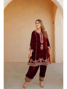 Sheetal Batra - Asiyah - Silk Velvet Short Kurta With Salwar