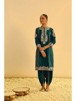 Sheetal Batra - Aabish - Emerald Green Kurta Dhoti Set (Lxrts)
