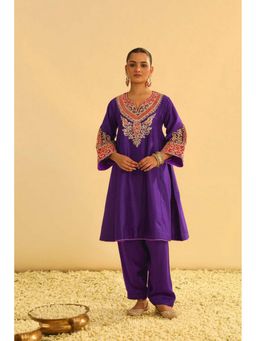 Sheetal Batra - Mehrish - Purple Short Kalidaar Choga With Salwar