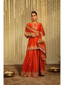 Sheetal Batra - Devika Vinayek In Mishika - Burnt Orange Kurta With Sharara And Dupatta