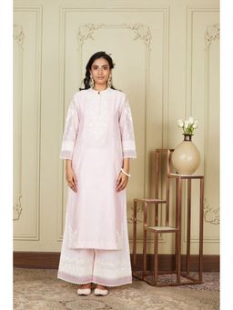 Sheetal Batra - Bahareh - Pearl Blush Long Kurta With Palazzo
