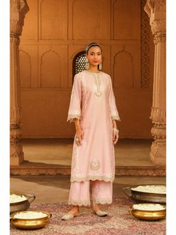Sheetal Batra - Yasna - Blush Pink Long Kurta With Palazzo And Dupatta