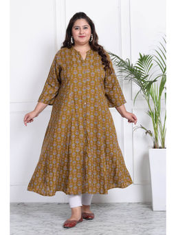 Swasti - Women Plus Size Kurta - Mustard
