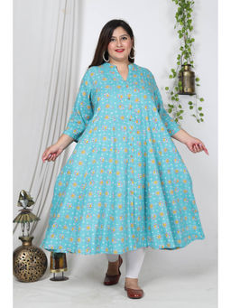 Swasti - Women Plus Size Kurta Dress - Blue