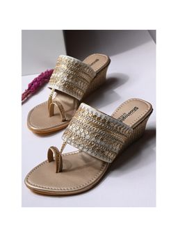 Shoetopia - Women Gold-toned Heels